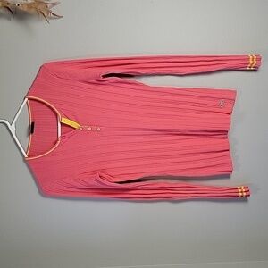 Le tigre long sleeve ribbed coral Henley